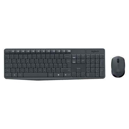 Logitech - Clavier MK235 Qwerty + souris noir