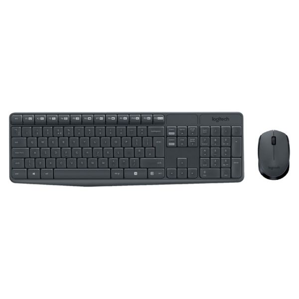 Logitech - Clavier MK235 Qwerty + souris noir