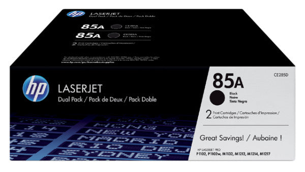 HP - Cartouche toner CE285AD 85A noir 2x