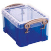 Really Useful Box - Box Visitenkartenhalter 0,3 Liter, transparent blau