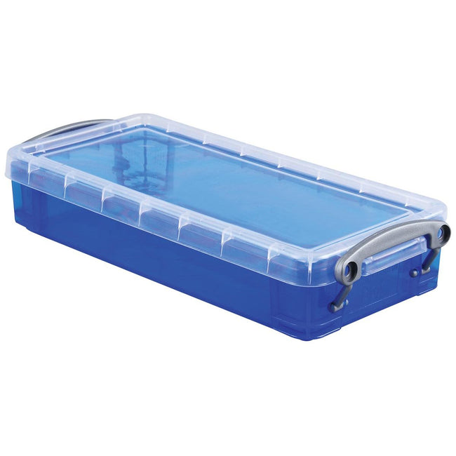 Really Useful Box - Boîte à stylos 0,55 litre, bleu transparent