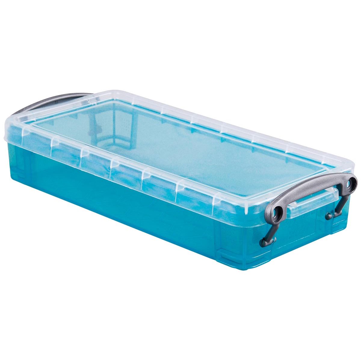 Really Useful Box -  Box 0,55 liter, transparant helblauw
