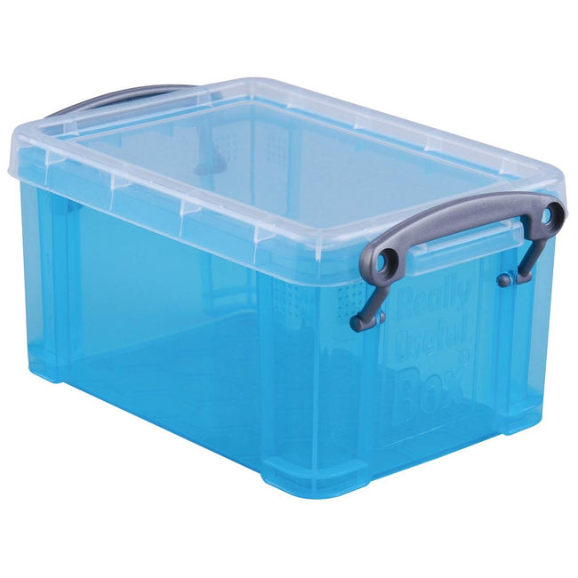 Really Useful Box -  Box 0,7 liter, transparant helblauw