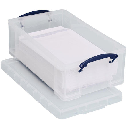 Really Useful Box - Boîte de rangement 12 litres 465x270x150mm transparent blanc