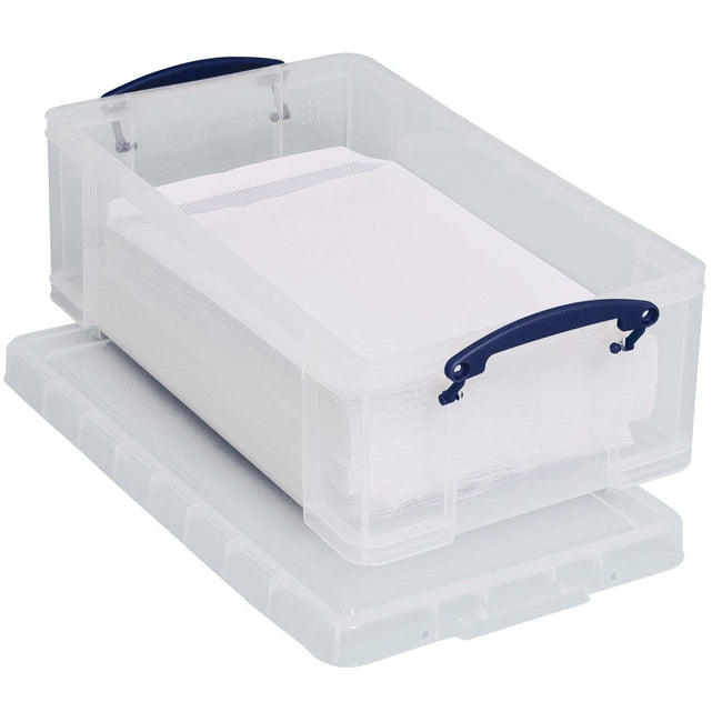 Really Useful Box - Boîte de rangement 12 litres 465x270x150mm transparent blanc