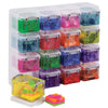 Really Useful Box – Box transparenter Wandwürfel mit 16 farbigen Aufbewahrungsboxen à 0,14 Liter