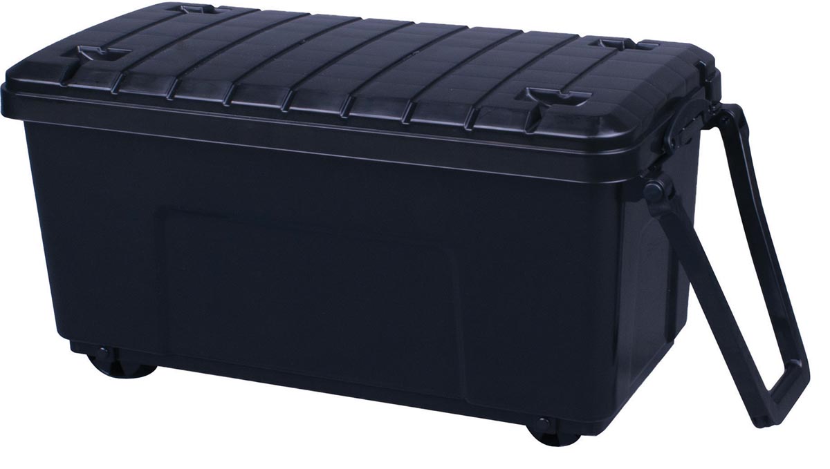 Really Useful Box - Box valise de rangement sur roulettes 160 litres, noir