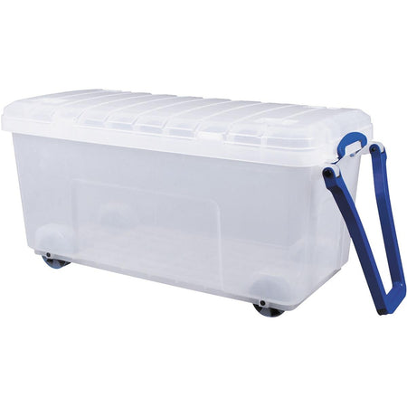 Really Useful Box -  Box opbergkoffer op wieltjes 160 l, transparant