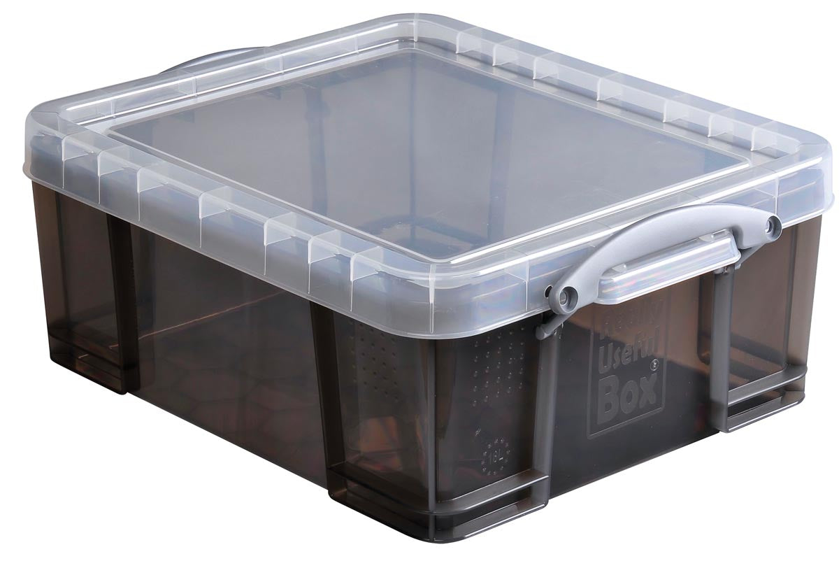 Really Useful Box - Boîte de rangement 18 litres, transparente fumée