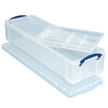 Really Useful Box - Box Aufbewahrungsbox 22 Liter mit 2 Trennwänden, transparent