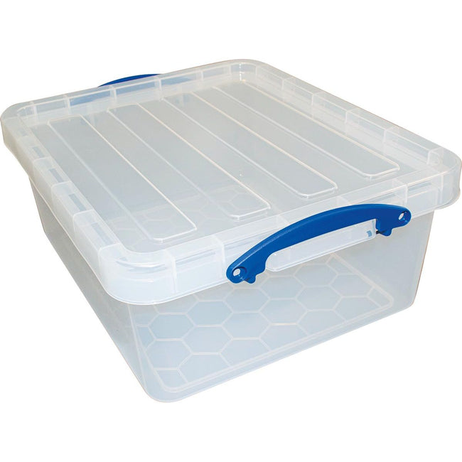 Really Useful Box - Boîte de rangement Box 23,5 l, emboîtable, transparente
