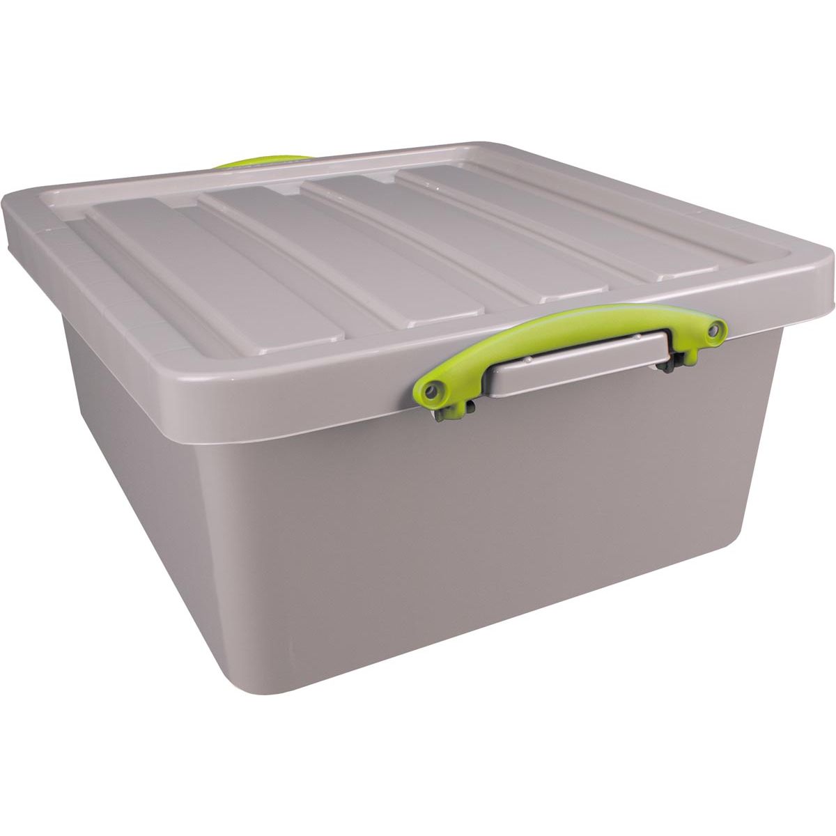 Really Useful Box - Box Boîte de rangement recyclée 31,5 l, emboîtable, grise