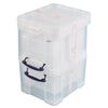 Really Useful Box – Box 35 Liter, transparent, Packung mit 3 Boxen