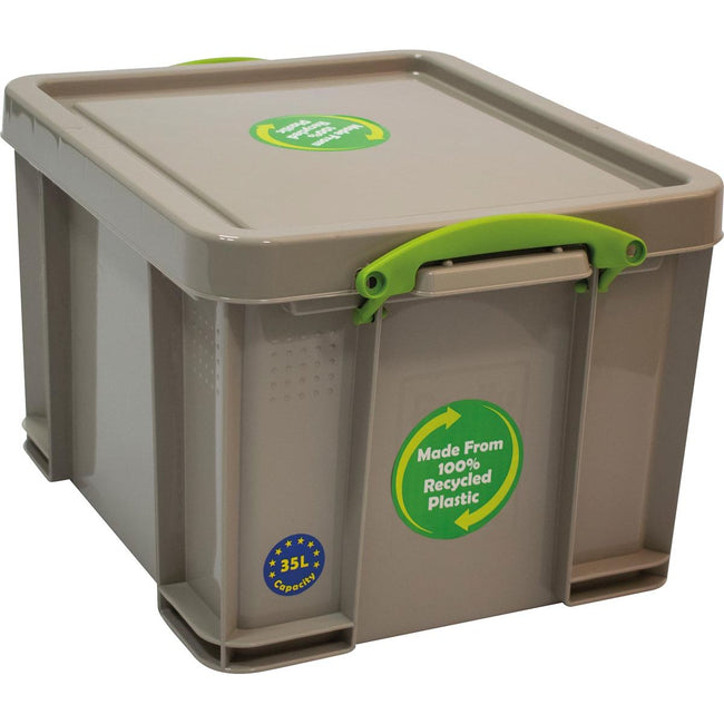 Really Useful Box - Boîte de rangement Box 35 litres, recyclée, grise
