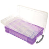 Really Useful Box - Box Aufbewahrungsbox 4 Liter mit 2 Trennwänden, transparent lila