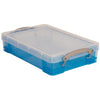 Really Useful Box - Box Aufbewahrungsbox 4 Liter, transparent blau