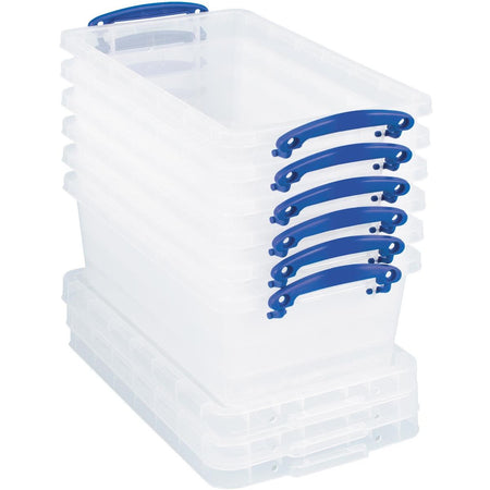 Really Useful Box - Boîte de rangement Box 5,5 l, emboîtable, transparente