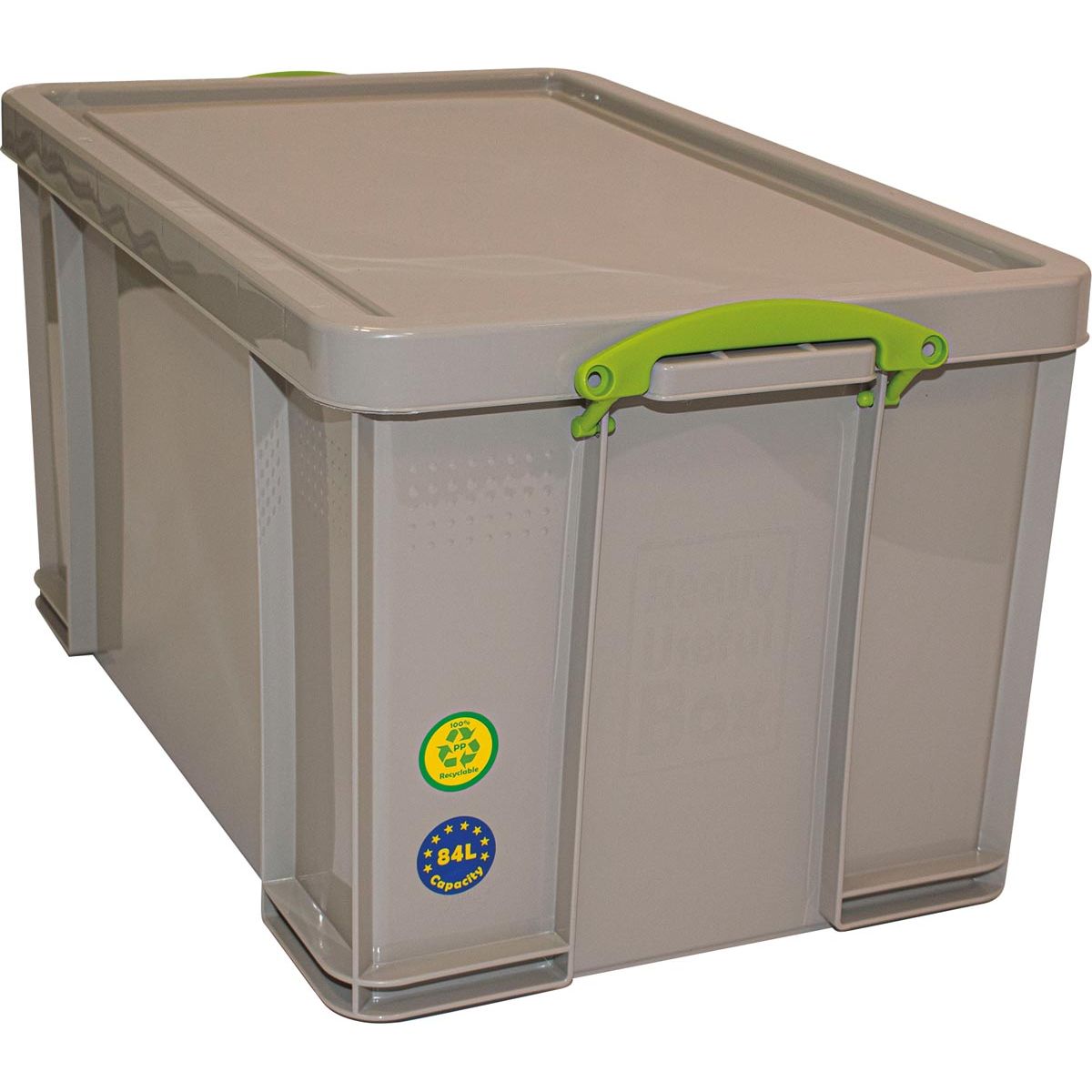 Really Useful Box - Box Aufbewahrungsbox 84 Liter, recycelt, grau