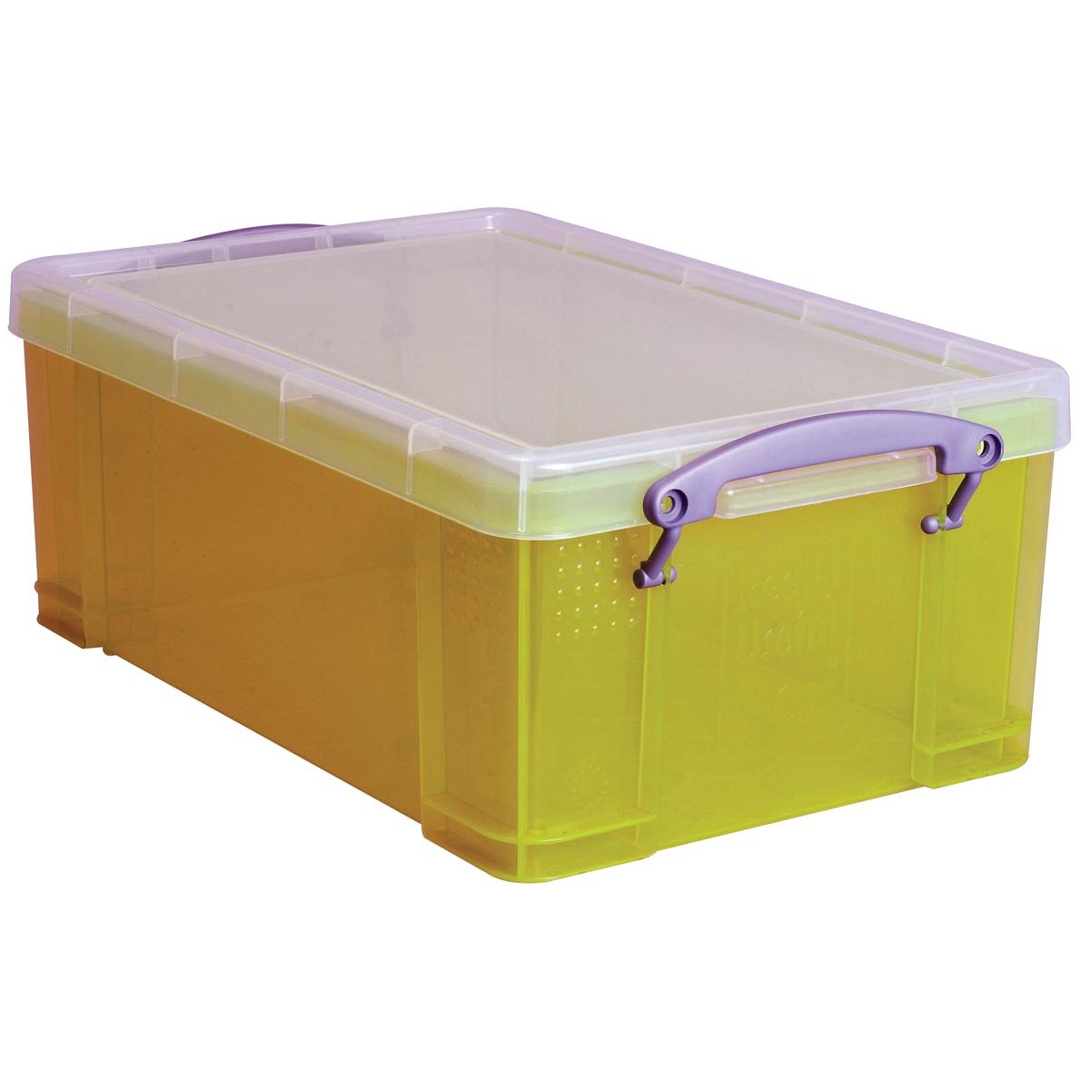 Really Useful Box -  Box opbergdoos 9 liter, transparant geel