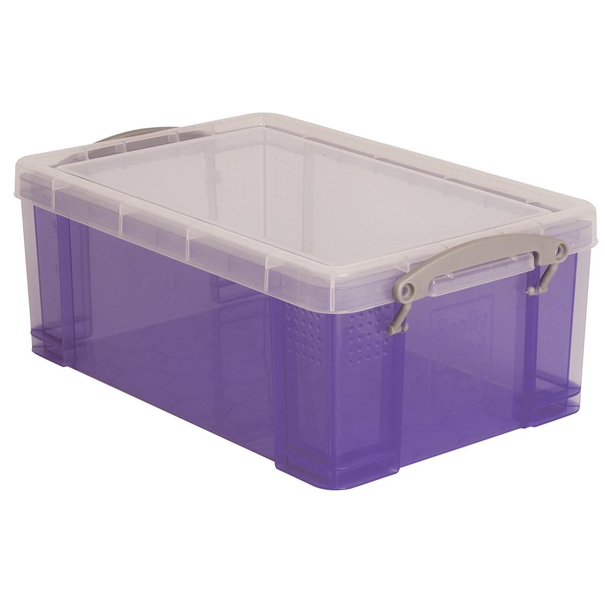 Really Useful Box - Box Aufbewahrungsbox 9 Liter, transparent lila