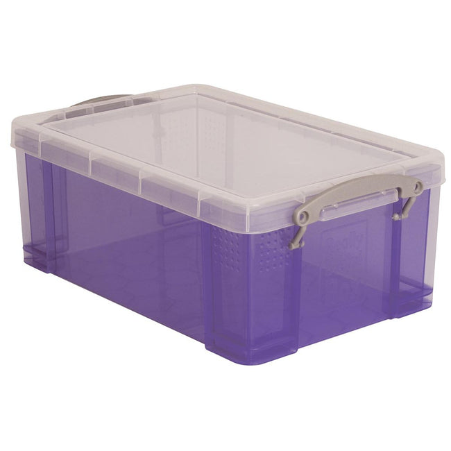 Really Useful Box -  Box opbergdoos 9 liter, transparant paars