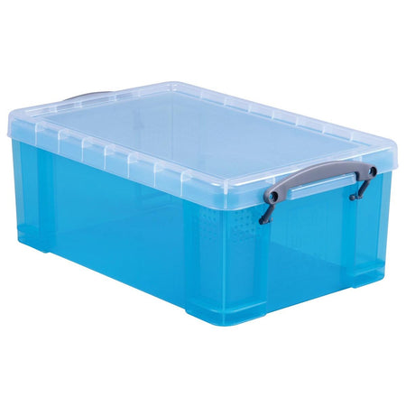 Really Useful Box -  Box opbergdoos 9 liter, transparant helblauw