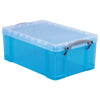 Really Useful Box - Box Aufbewahrungsbox 9 Liter, transparent leuchtend blau