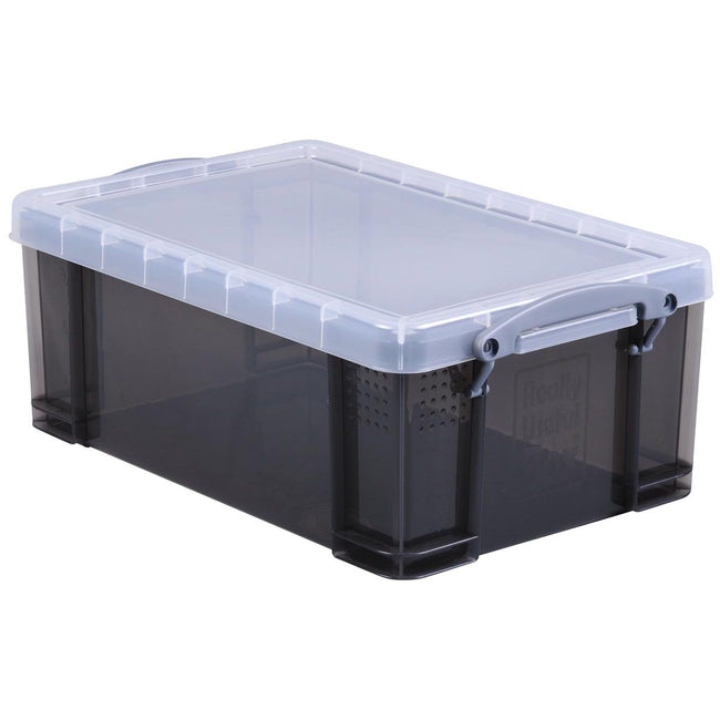 Really Useful Box - Boîte de rangement 9 litres, transparente fumée