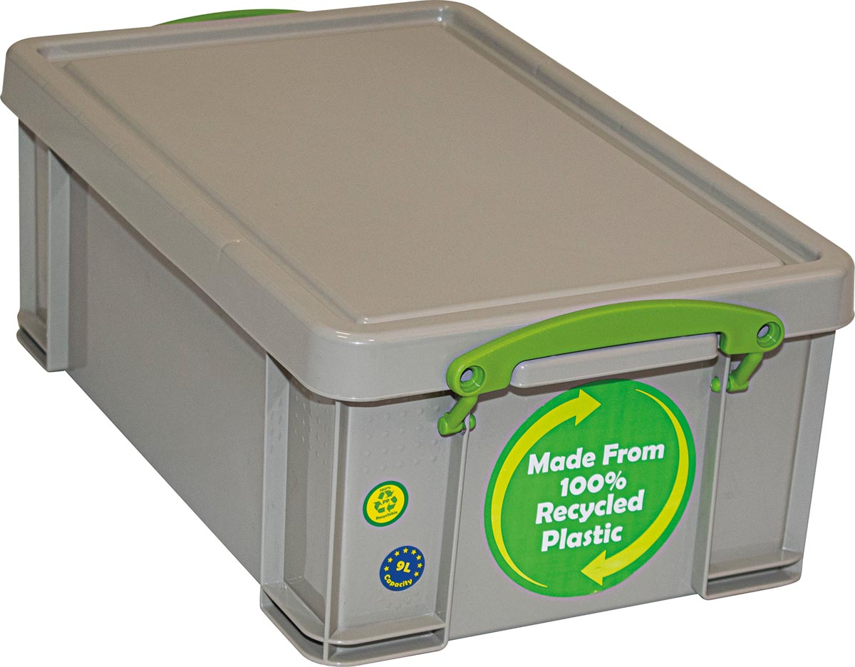 Really Useful Box -  Box opbergdoos 9 liter, gerecycleerd, grijs