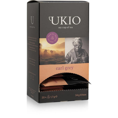 Ukio - thé noir Earl G, emballé individuellement, paquet de 20 pièces