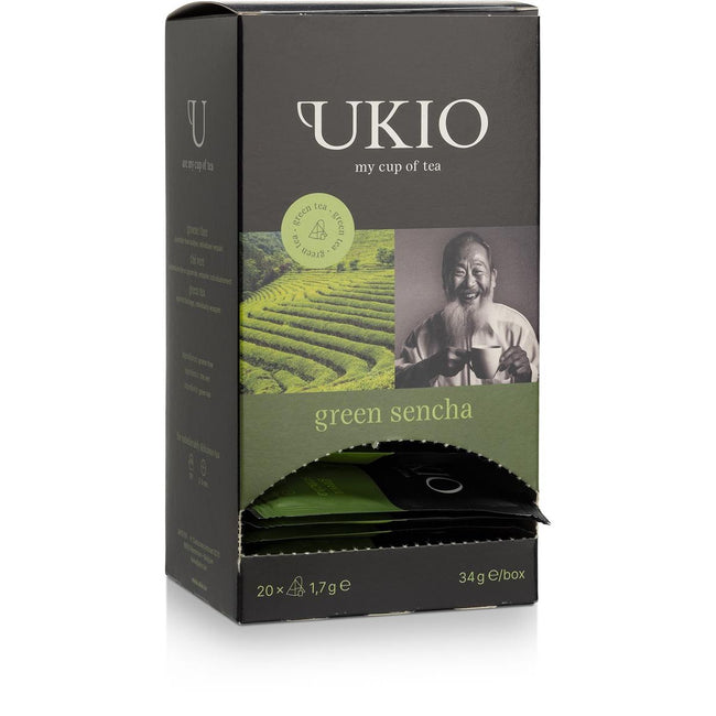 Ukio - thé vert Sencha, emballé individuellement, paquet de 20 pièces