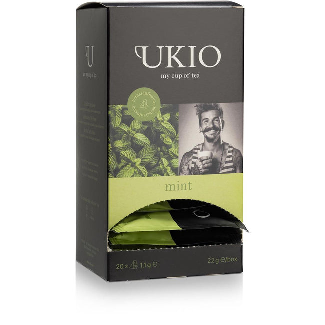 Ukio - infusion Menthe, emballée individuellement, paquet de 20 pièces
