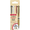 Uni-ball - roller Signo Broad Creative, pointe large, étui de 4 pièces : argent, blanc, bronze, or