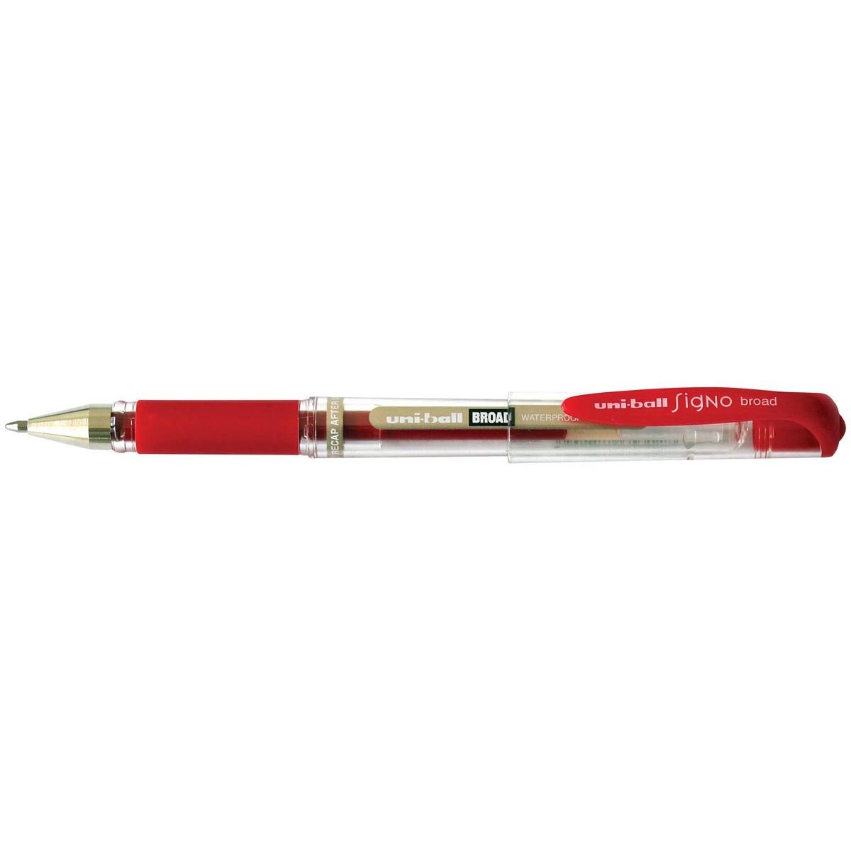 Uni-ball - Rouleau Uniball Signo Broad, 0,65 mm, rouge