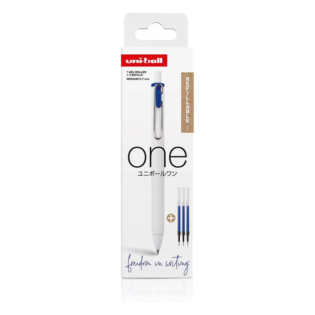 Uni -ball - Ein Gelroller 0,7 mm blau, 1 Roller + 3 Füllungen