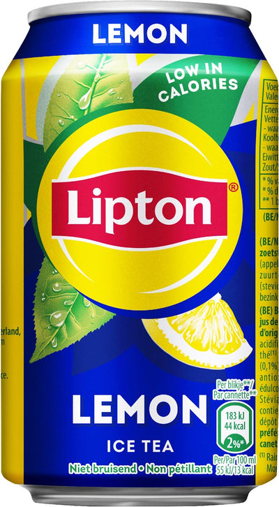 Lipton Ice Tea -  Ice Tea Lemon, blik van 33 cl, pak van 24 stuks
