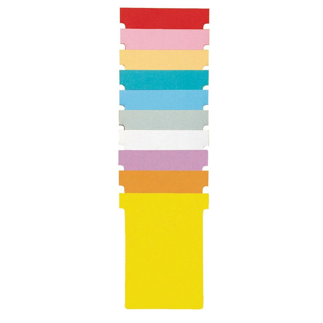 Nobo - Cartes cartonnées T-plan index 4, pi 180 x 124 mm, orange