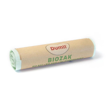 Dumil - sac poubelle bio pour déchets organiques, 16 microns, 60 l, vert, rouleau de 5 pièces