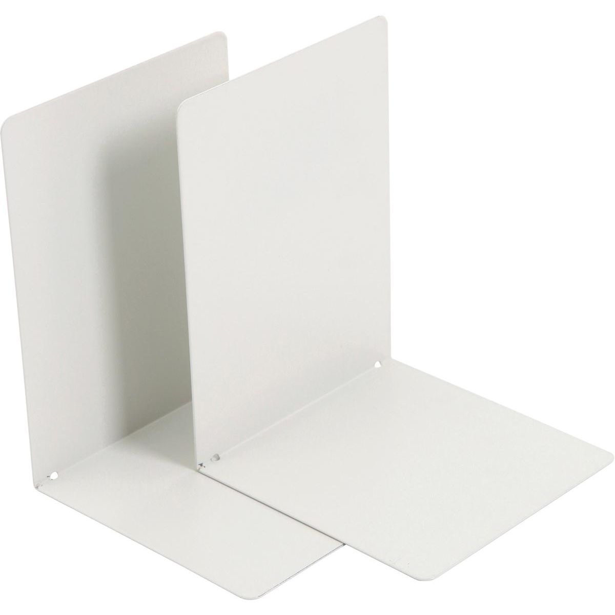 V-part - Serre-livres en métal, lot de 2 pièces, gris clair