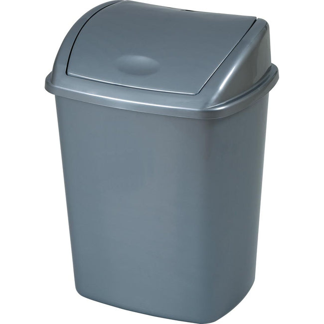 Vepa Bins - Poubelle avec couvercle pivotant, 26 l, gris