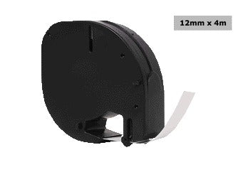 Quantore - Etiquette 12267 12mmx4m transparent noir