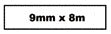 Quantore - Labele TZe-221 9mmx8m noir sur blanc