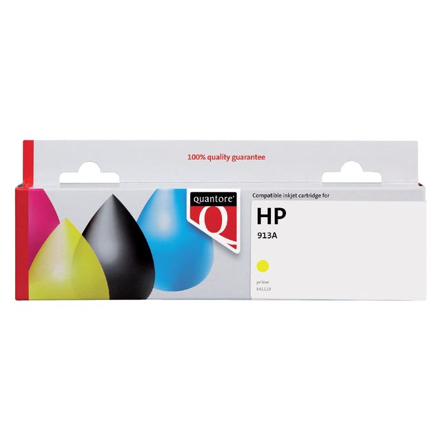 Quantore - Inkcartridge HP 913A F6T79CN GEEL