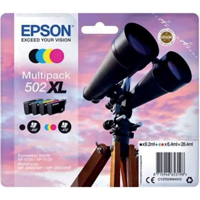 Epson - Inktcartridge epson 502xl t02w6 zwart + 3 kleuren