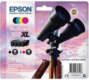 Epson - Cartouche d'encre 502XL T02W6 noire + 3 couleurs