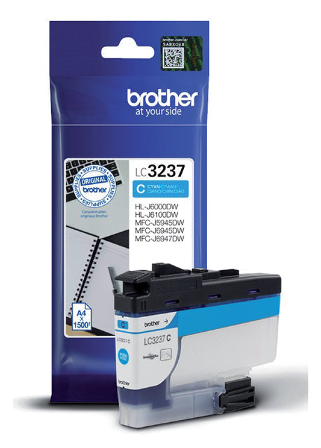 Brother - Inktcartridge brother lc-3237c blauw