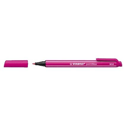 Stabilo -  pointMax, hardtip fineliner 0.8 mm, roze, per stuk | 10 stuks