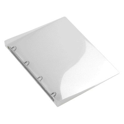 Quantore - Ringbuch 4-Ring A4-16mm transparent weiß | 20 Stück