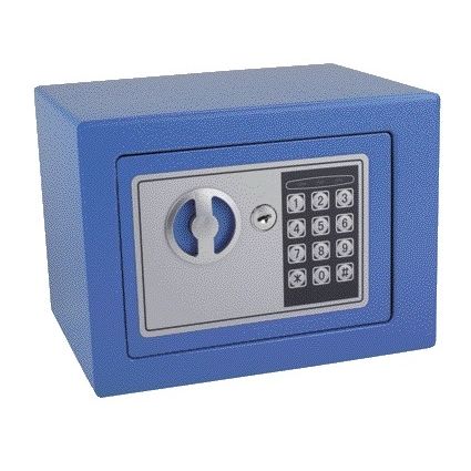 Pavo - Safe mini elektronisch 230x170x170mm blau
