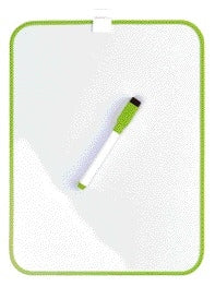Desq - Tableau blanc 21,5x28cm + marqueur profil vert